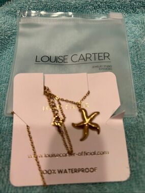 Louise Carter Gold Starfish Pendant Necklace